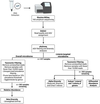 16S microbiome analysis of microbial communities in distribution centers handling fresh produce